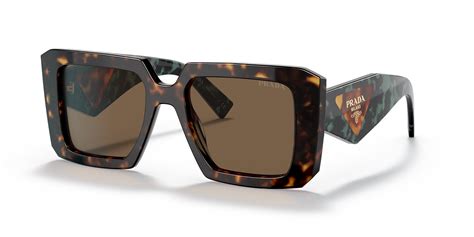 Prada PR 23YS 51 Dark Brown & Tortoise Sunglasses .